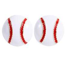 Women Baseball Stud Earrings 0.47in Durable Alloy Clean Metal Sporty Design Gift for Players