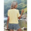 Round Neck Solid Color Sweater Light Yellow L 3