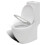 Stand Toilet & Bidet Set White Ceramic 7