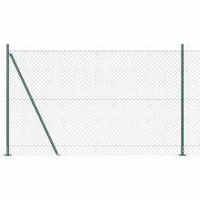 Berkfield Fence Post Green 10 x 1.4 m (40 x 40 mm mesh) Steel and PVC