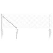 Berkfield Fence Post Silver 10 x 0.8 m (40 x 40 mm mesh) Steel