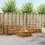 Berkfield Outdoor Sofa Set 5 pcs Natural Solid Acacia Wood 1