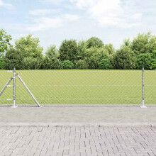 Berkfield Fence Post Silver 10 x 0.4 m (40 x 40 mm mesh) Steel