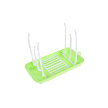 Foldable Baby Bottle Drying Rack Vertical MultiLevel Countertop Holder for Sippy Cups Pump Parts Light Green