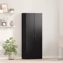 Berkfield Office Cabinet Black Oak 60 x 32 x 152.5 cm Engineered Wood