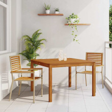 Berkfield Garden Dining Set 3 pcs Beige Solid Acacia Wood
