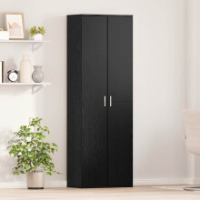 Berkfield Highboard Black oak 60 x 35 x 180 cm Engineered wood