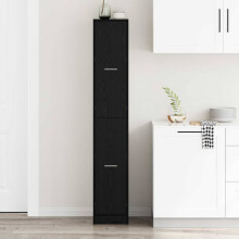Berkfield Apothecary Cabinet Black oak 30 x 41 x 174.5 cm Engineered wood