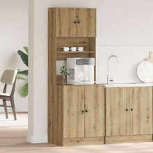 Berkfield Kitchen Sideboard with Shelf 2 pcs Artisan Oak 60 x 50 x 180 cm