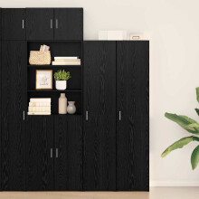 Berkfield Highboard Black Oak 40 x 42.5 x 185 cm