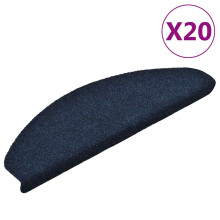 Berkfield Stair Mats Self-adhesive 20 pcs 65x21x4 cm Navy Half Round Large