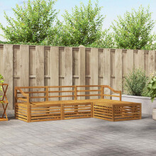 Berkfield Outdoor Sofa Set Natural 245.5 x 162.5 x 73 cm