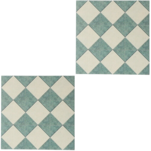 2Pcs Decorative Mini Floorboards Green Retro Doll House Flooring 1