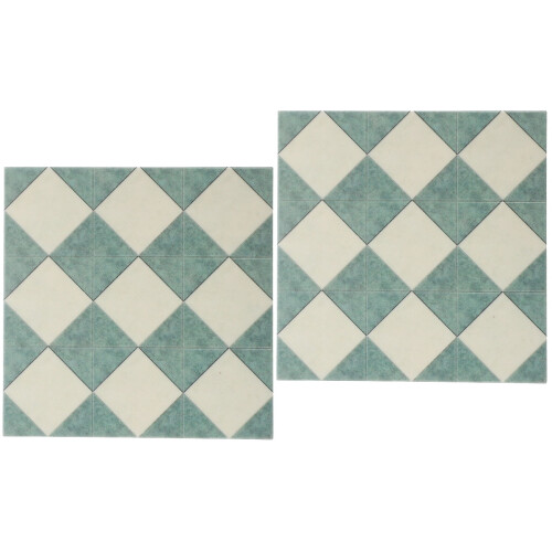 2Pcs Decorative Mini Floorboards Green Retro Doll House Flooring 2