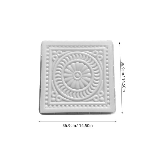 2Pcs White Concrete Stepping Stone Molds for Garden Pathway Pavement 1