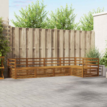 Berkfield Outdoor Sofa Set 5 pcs Natural