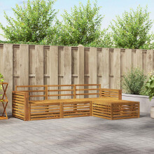 Berkfield Outdoor Sofa Set Natural 257.5 x 162.5 x 73 cm