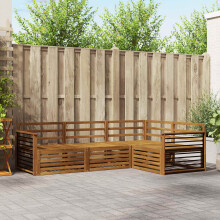 Berkfield Outdoor Sofa Set 4 pcs Natural Solid Acacia Wood