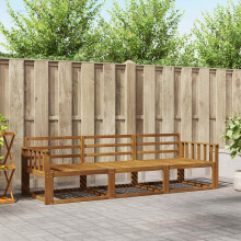 Berkfield Outdoor Sofa Set 3 pcs Natural Solid Acacia Wood