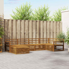 Berkfield Outdoor Sofa Set 6 pcs Natural