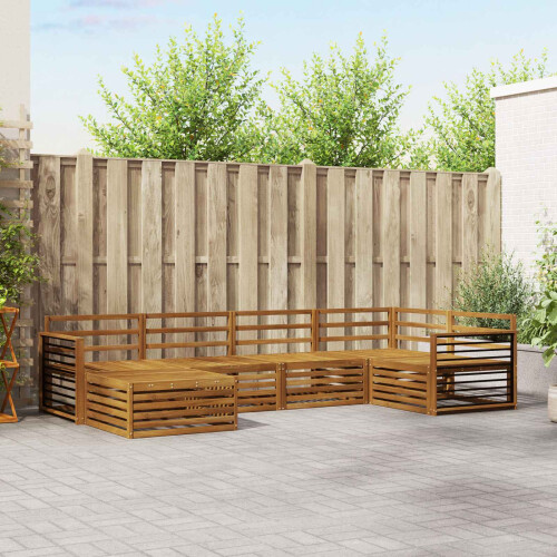 Berkfield Outdoor Sofa Set 6 pcs Natural