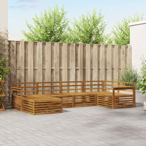 Berkfield Outdoor Sofa Set 6 pcs Natural