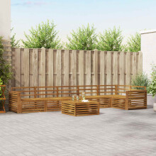 Berkfield Outdoor Sofa Set 7 pcs Natural