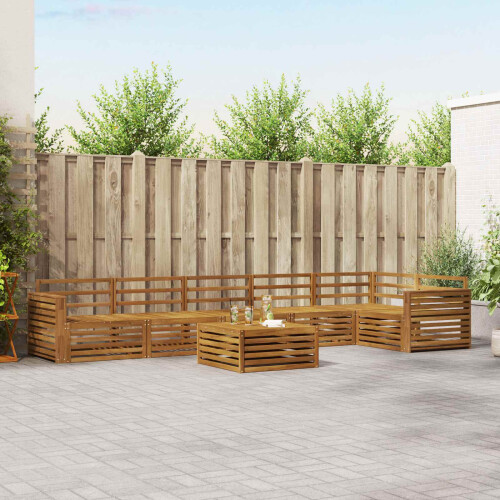 Berkfield Outdoor Sofa Set 7 pcs Natural