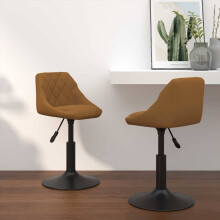 Berkfield Swivel Dining Chairs 2 pcs Brown 46 x 44 x 77.5 cm Faux leather