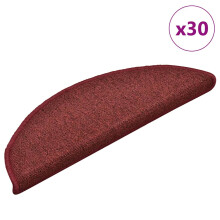 Berkfield Stair Mats 30 pcs 56x17x3 cm Bordeaux Half Round