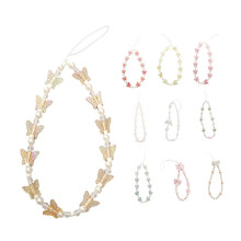 10pcs Cute Beaded Phone Lanyard with Bow Charm, DropResistant Wrist Strap for Phone and Bag