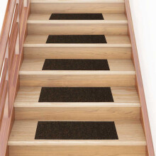 Berkfield Stair Mats Self-adhesive 30 pcs 76x20 cm Brown Rectangular