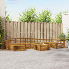 Berkfield Outdoor Sofa Set 8 pcs Natural