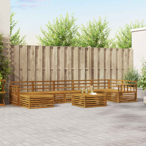 Berkfield Outdoor Sofa Set 8 pcs Natural