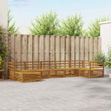 Berkfield Outdoor Sofa Set 7 pcs Natural