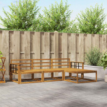 Berkfield Outdoor Sofa Set 4 pcs Natural Solid Acacia Wood