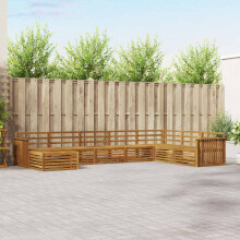 Berkfield Outdoor Sofa Set 8 pcs Natural