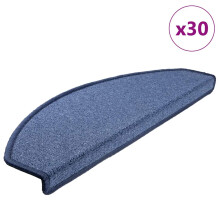 Berkfield Stair Mats 30 pcs 65x24x4 cm Blue Half Round Large
