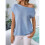 Women'S Short-Sleeved Off-Shoulder Knitted Pullover Light  L 2