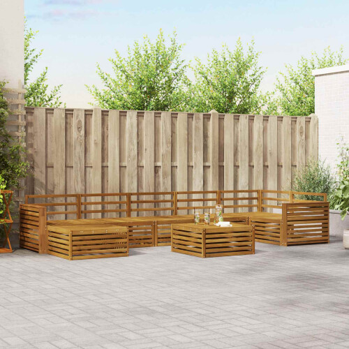 Berkfield Outdoor Sofa Set 8 pcs Natural