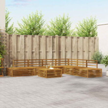 Berkfield Outdoor Sofa Set 7 Piece Natural Solid Acacia Wood