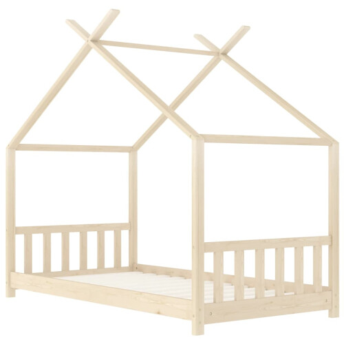 Berkfield Kids Bed Frame Solid Pine Wood 80x160 cm 2