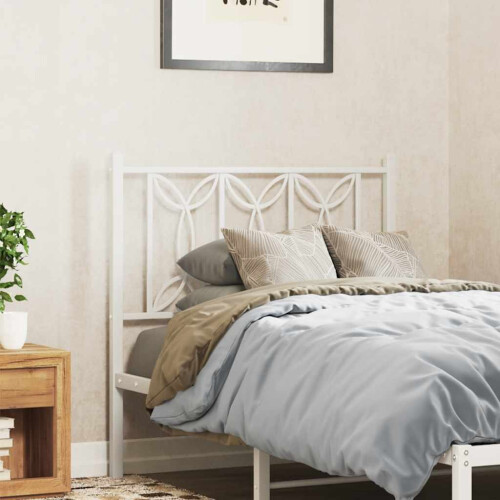 Berkfield Metal Replace Headboard White 75 cm