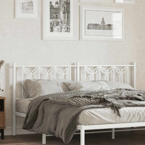 Berkfield Metal Replace Headboard White 180 cm