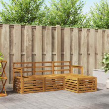 Berkfield Outdoor Sofa Set 4 pcs Natural