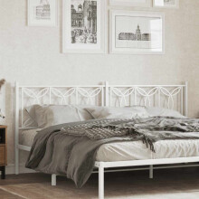 Berkfield Metal Replace Headboard White 193 cm