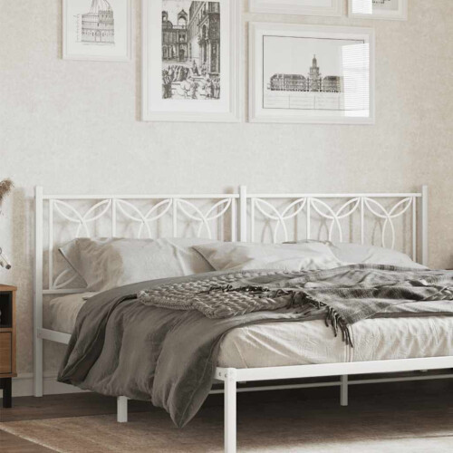 Berkfield Metal Replace Headboard White 193 cm