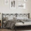 Berkfield Metal Replace Headboard Black 200 cm 1
