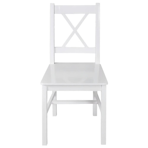 Berkfield Dining Chairs 4 pcs White Pinewood 2
