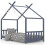 Berkfield Kids Bed Frame Grey Solid Pine Wood 90x200 cm 2